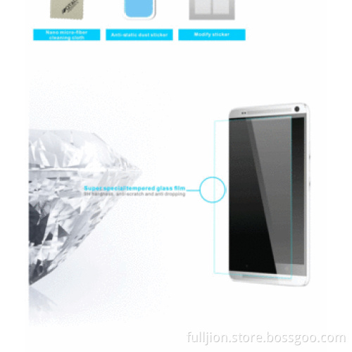 Anti-glare and anti-UV 0.33mm round angle tempered glass screen protector for HTC ONE MAX